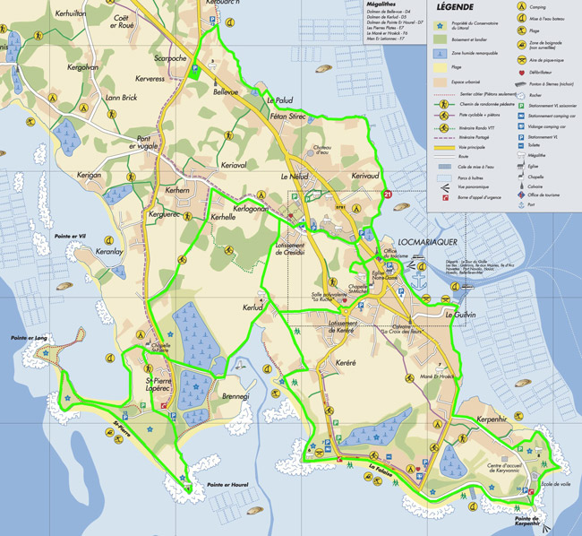 carte des sentiers cotiers